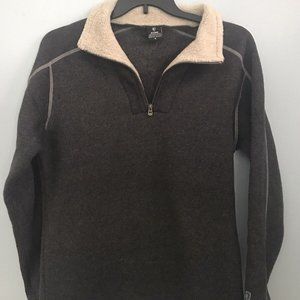 Kuhl Europa Quarter Zip Alfpaca Knit Fleece Pullover Sweater Jacket SZ M